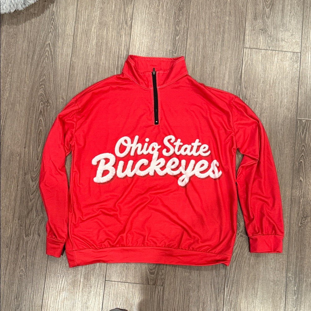 Ohio State Buckeyes Red 1/4 Zip Pullover